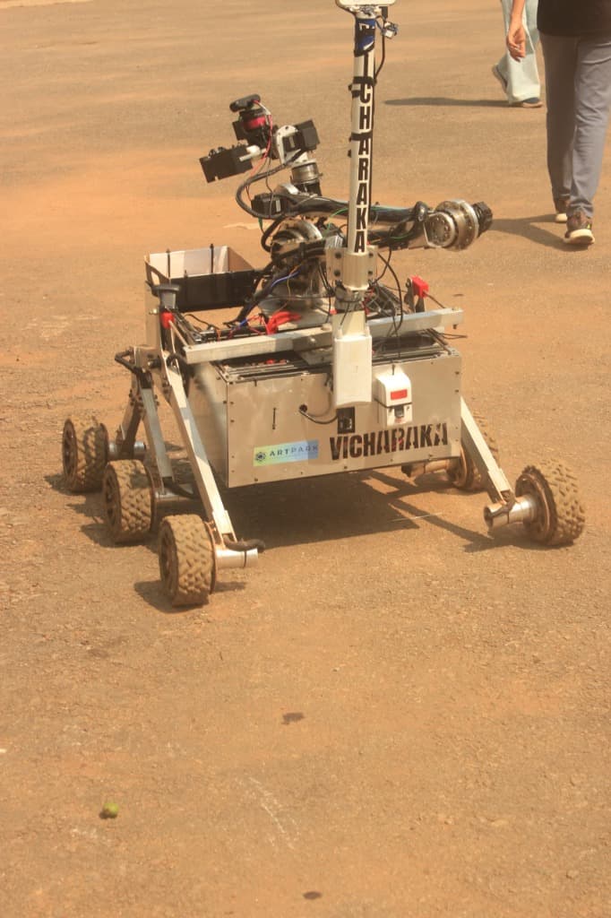 Vicharaka Rover navigating the competition terrain